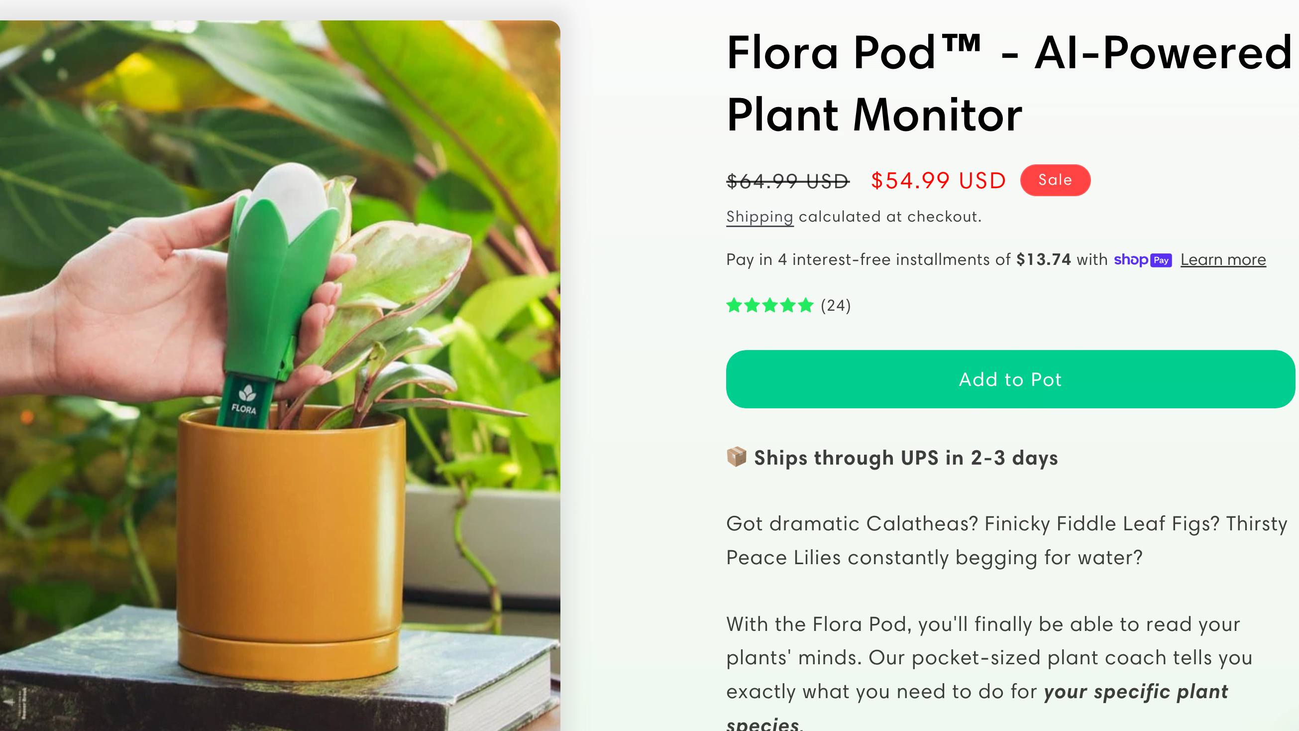 Flora Pod Plant Monitor Shark Tank - Price