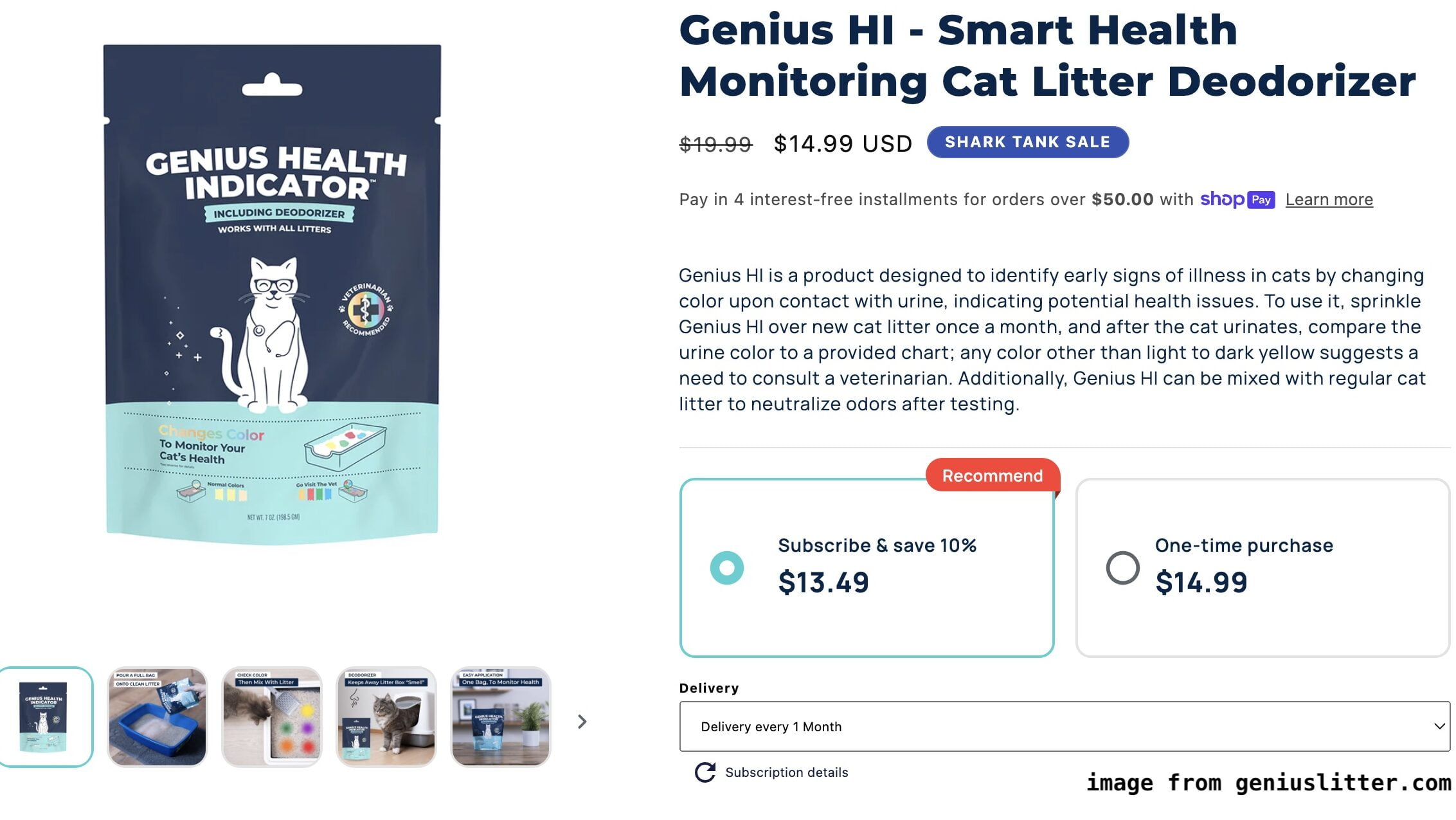 Genius Litter Shark Tank - Genius HI