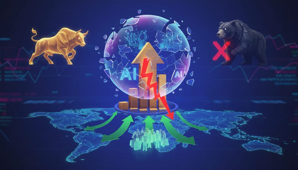 Featured image for Global Stocks Hit Records Amid AI Pullback and Bubble Fears