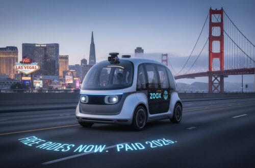 Featured image for Zoox Robotaxi: Free Rides Underway, Paid Service Hits Las Vegas and SF in 2026