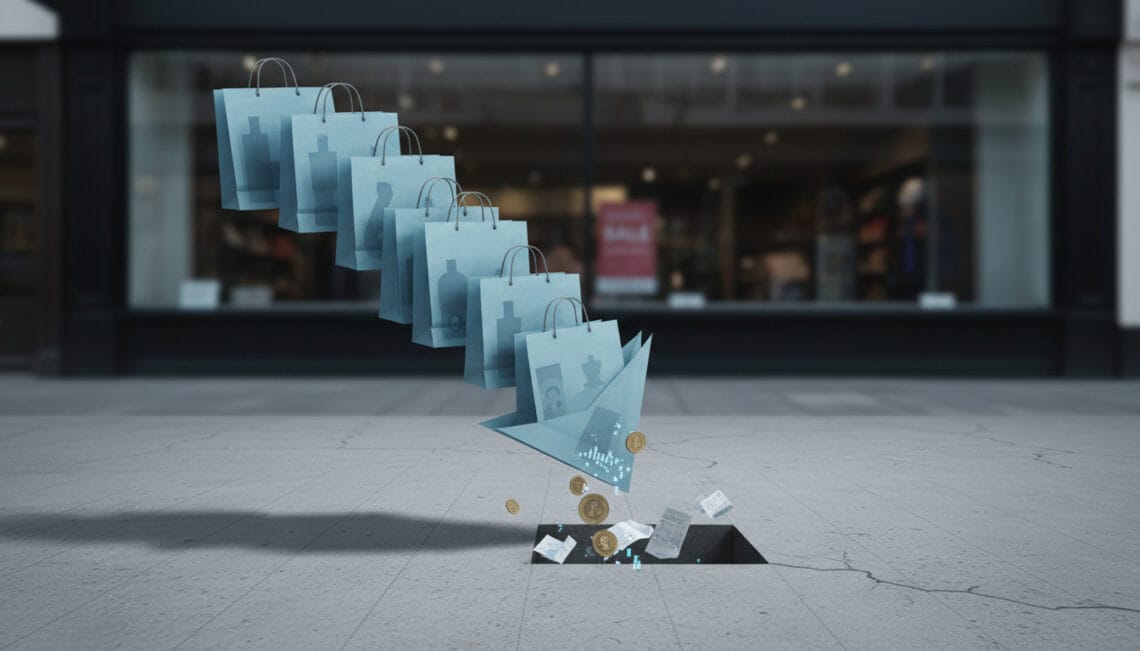 Featured image for UK Retail Sales Volumes Fall 0.4% in February 2026