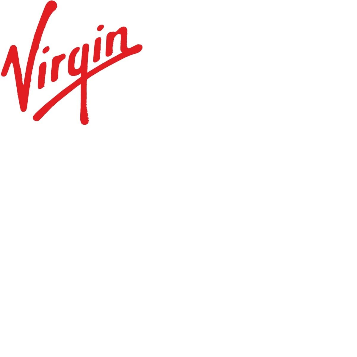 Virgin logo on a white background